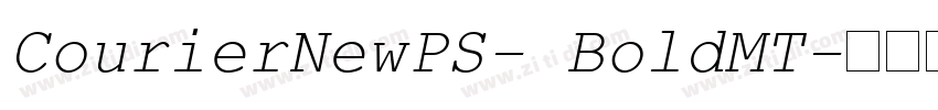 CourierNewPS- BoldMT字体转换